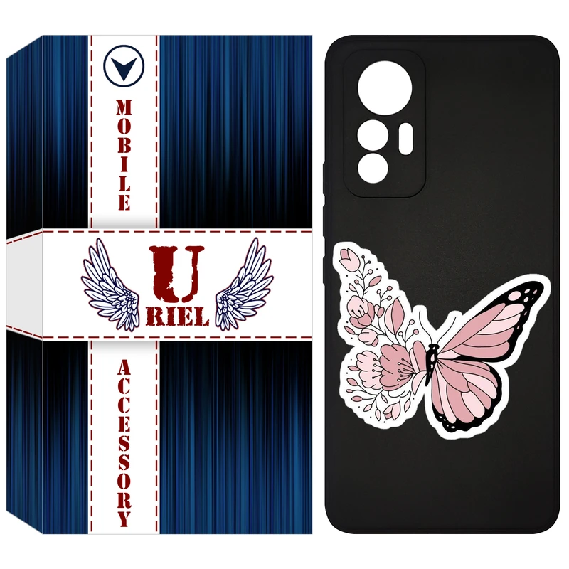 کاور یوریل مدل KSH کد 98 طرح پروانه مناسب برای گوشی موبایل شیائومی 12 Lite