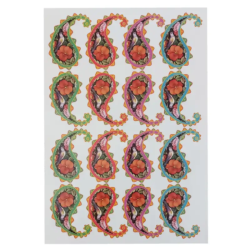 برچسب ترنسفر مدل بته جقه گل و مرغ