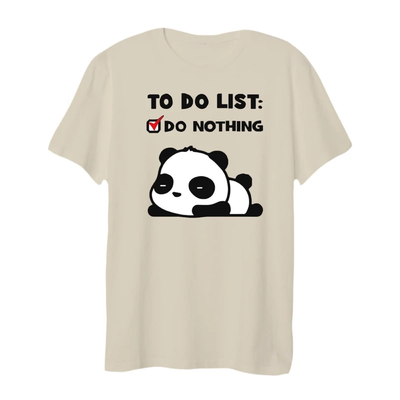 تی شرت لانگ آستین کوتاه زنانه مدل پاندا تنبل