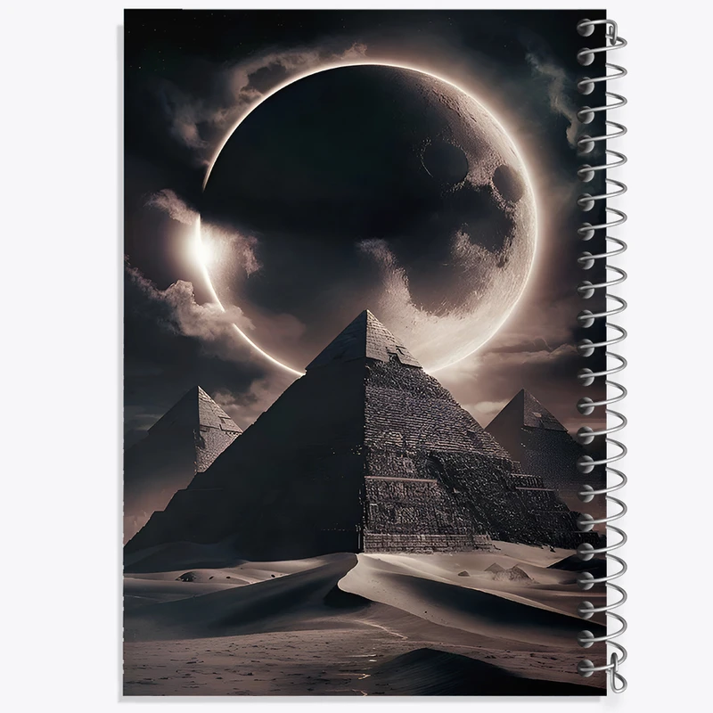 دفتر مشق 50 برگ خندالو طرح مصر و ماه کد F6960