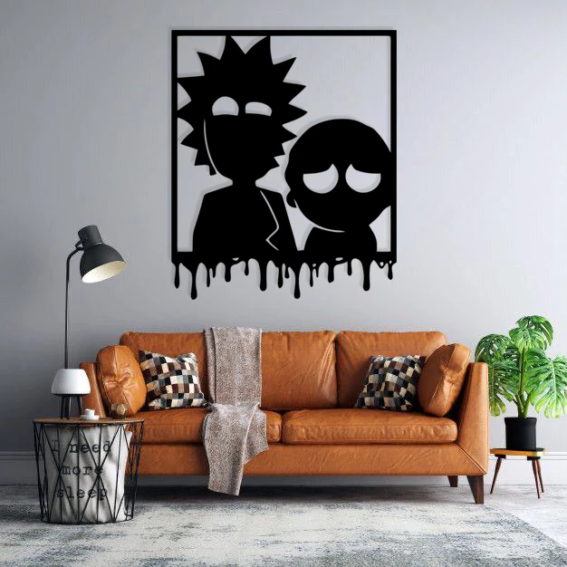 استیکر دیواری طرح Rick & Morty