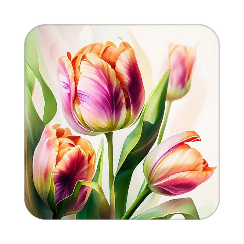 زیر لیوانی کاکتی طرح گل مدل mp19612