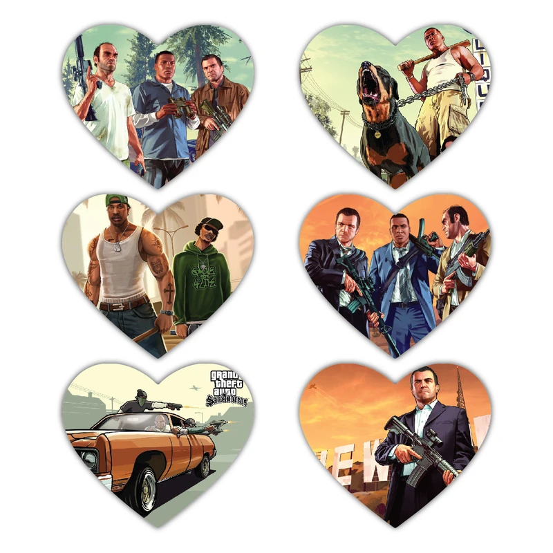 پوستر مدل بازی جی تی ای  کد gta-36 مجموعه 6 عددی