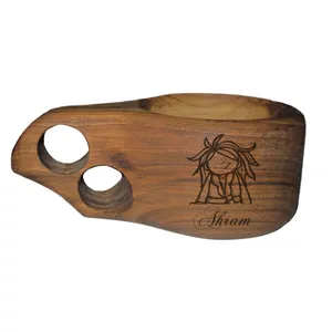 لیوان چوبی مدل اسم اکرم