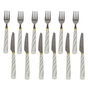 ست کارد و چنگال میوه خوری 12 پارچه ام جی اس مدل پیچ