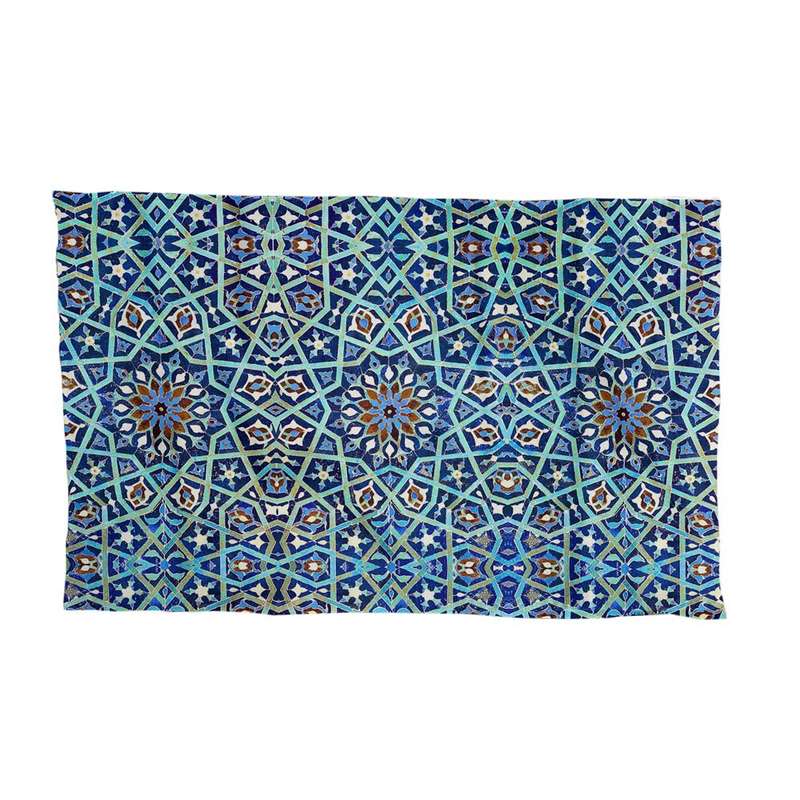 کاغذ کادو ترمه طراحان ایده مدل کاشی فیروزه کد 0527