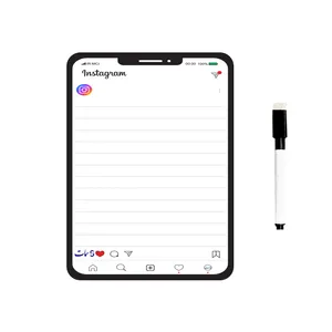 تخته وایت برد سمات مدل رو یخچالی طرح اینستاگرام سایز 15×20 سانتی متر به همراه ماژیک