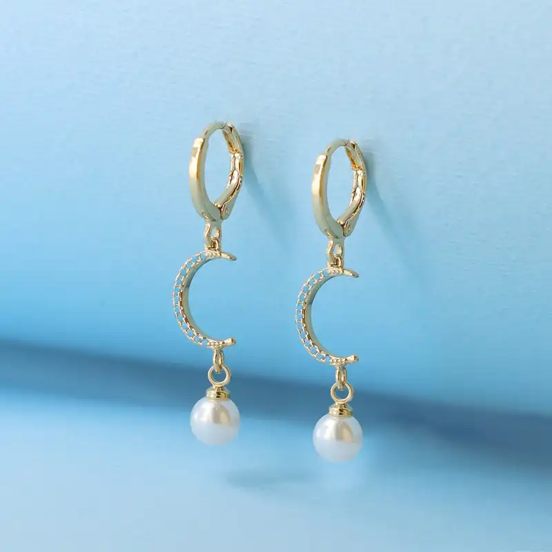 گوشواره زنانه ماصرم مدل ماه کد ER2092