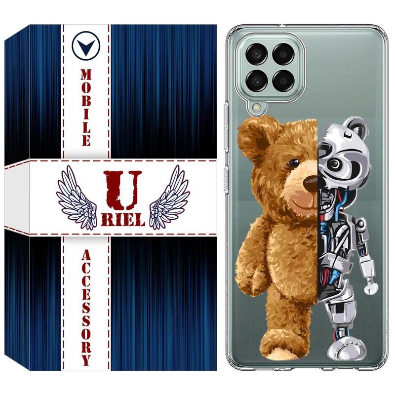 کاور ژله ای یوریل قاب مدل Clear کد 40 طرح خرس مناسب برای گوشی موبایل سامسونگ Galaxy M33