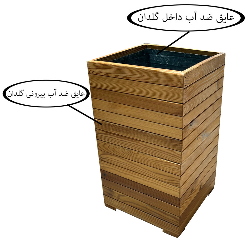 گلدان مدل چوبی کد 3232R14