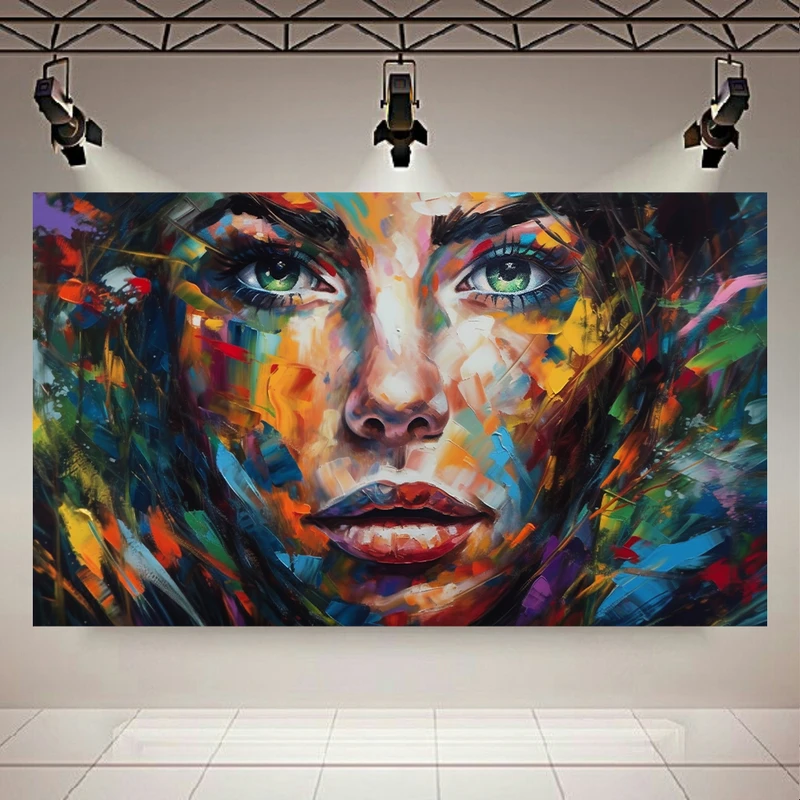  پوستر پارچه ای طرح آرایشگاه زنانه مدل چهره دختر کد AR31042