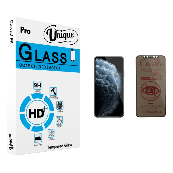 محافظ صفحه نمایش حریم شخصی يونيک مدل +Clear مناسب برای گوشی موبایل اپل iPhone 11 Pro