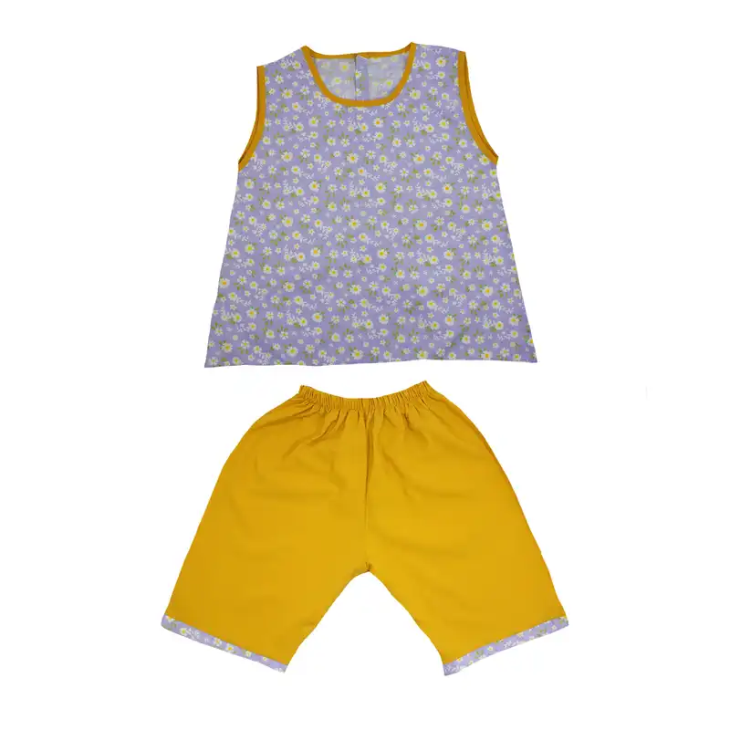 ست تاپ و شلوار دخترانه مدل بنگال گلدار