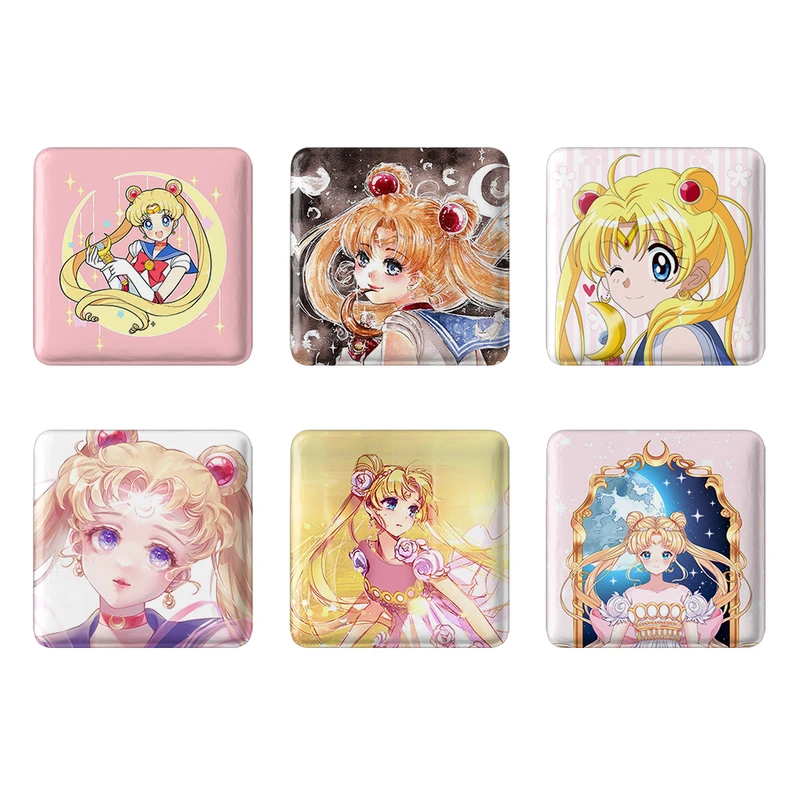 مگنت خندالو طرح انیمه سیلور مون Sailor Moon کد 954A مجموعه 6 عددی