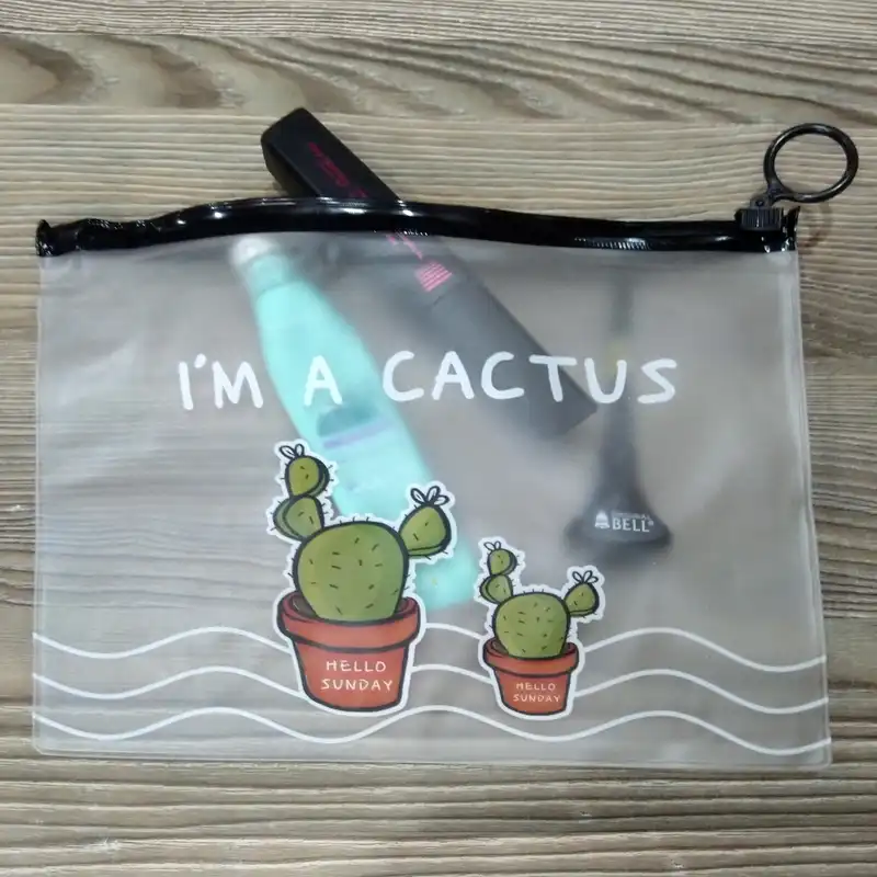 پوشه زیپ دار مدل کاکتوس و گل