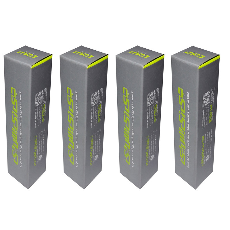 شمع خودرو جی آی اس پی مدل پایه بلند 9524 مناسب برای پژو 206 تیپ 5 بسته 4 عددی