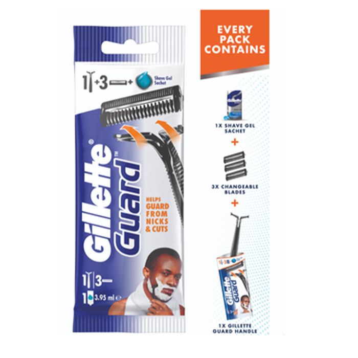 خود تراش ژیلت مدل Guard به همراه تیغ یدک بسته 2 عددی -  - 2