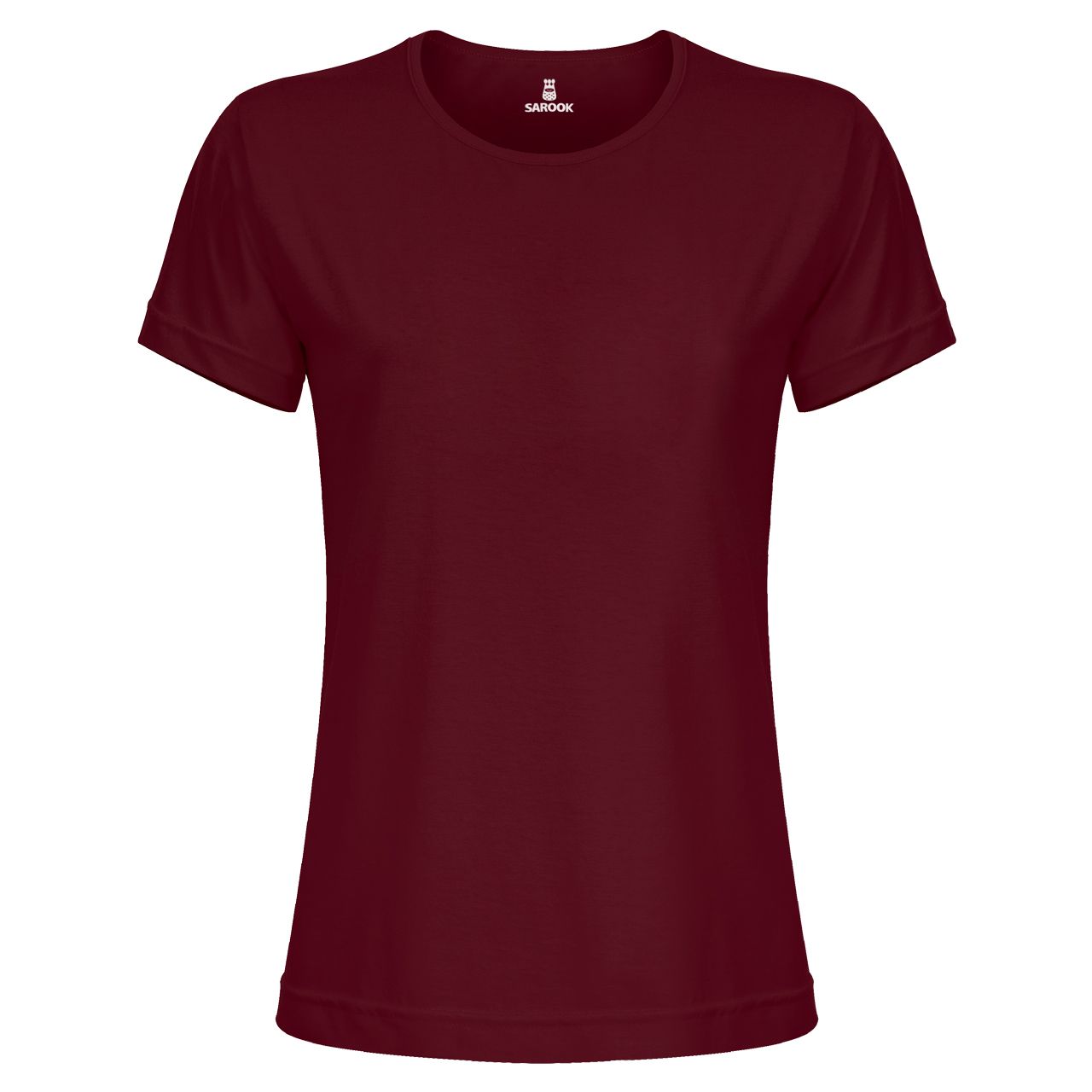 تی شرت آستین کوتاه زنانه ساروک مدل TSHPYR کد 04 رنگ زرشکی -  - 1