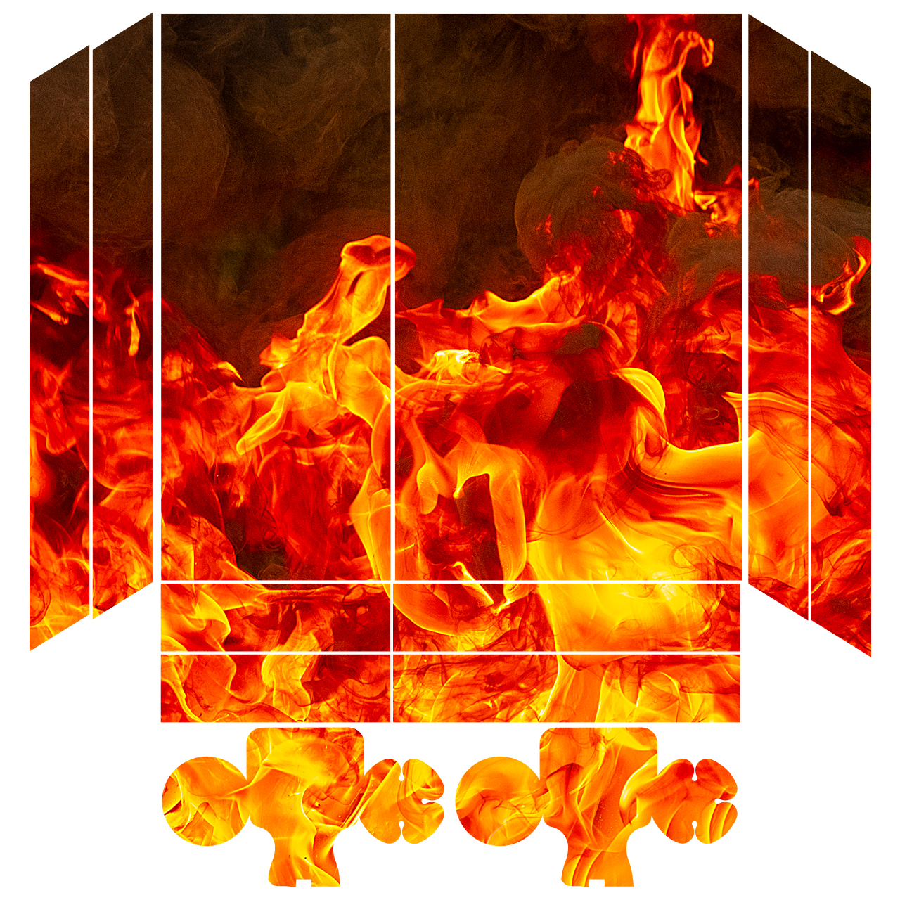 برچسب کنسول بازی مدل آتش کد 128 مجموعه 12 عددی