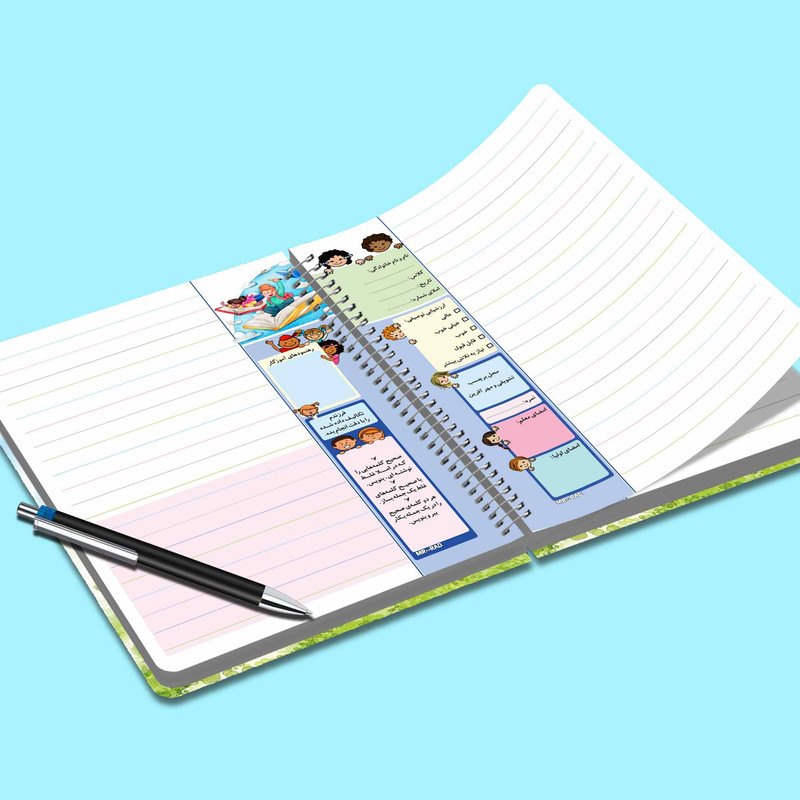 دفتر املا مستر راد طرح اول دبستان مدل الفبا فارسی کد fiory 1688