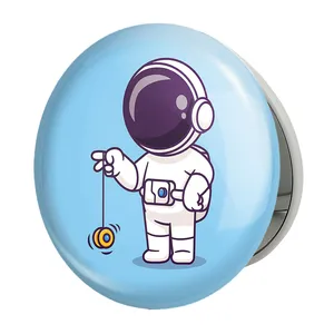 آینه جیبی خندالو طرح فضانورد مدل تاشو کد 25069 