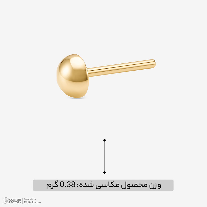 گوشواره میخی طلا 18 عیار زنانه حافا گلد مدل AF162 - 2