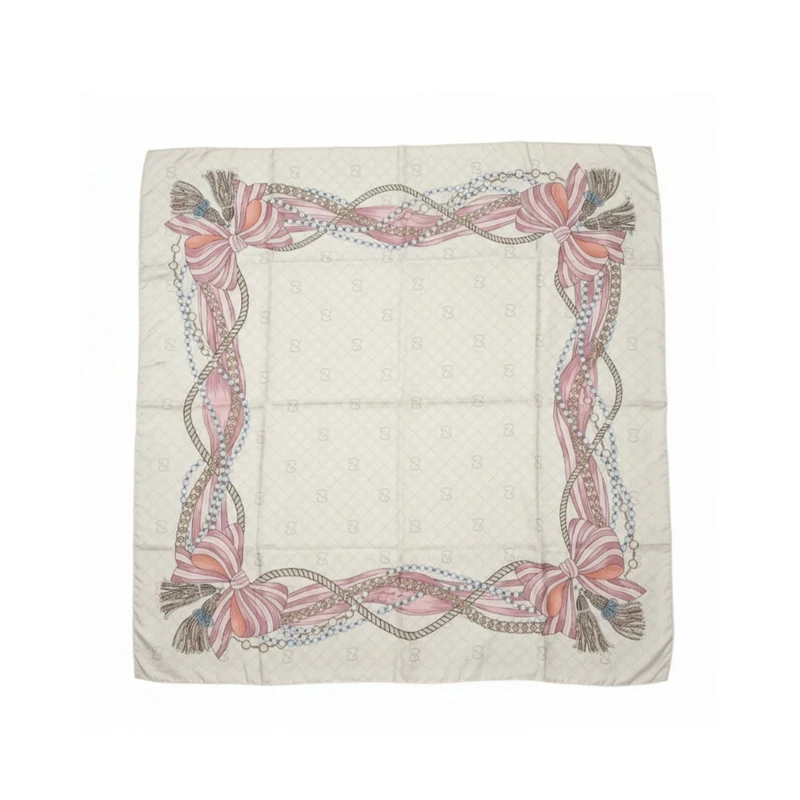 روسری ابریشم توییل زنانه مدل H101 با طول و عرض 125×125 سانتی‌متر