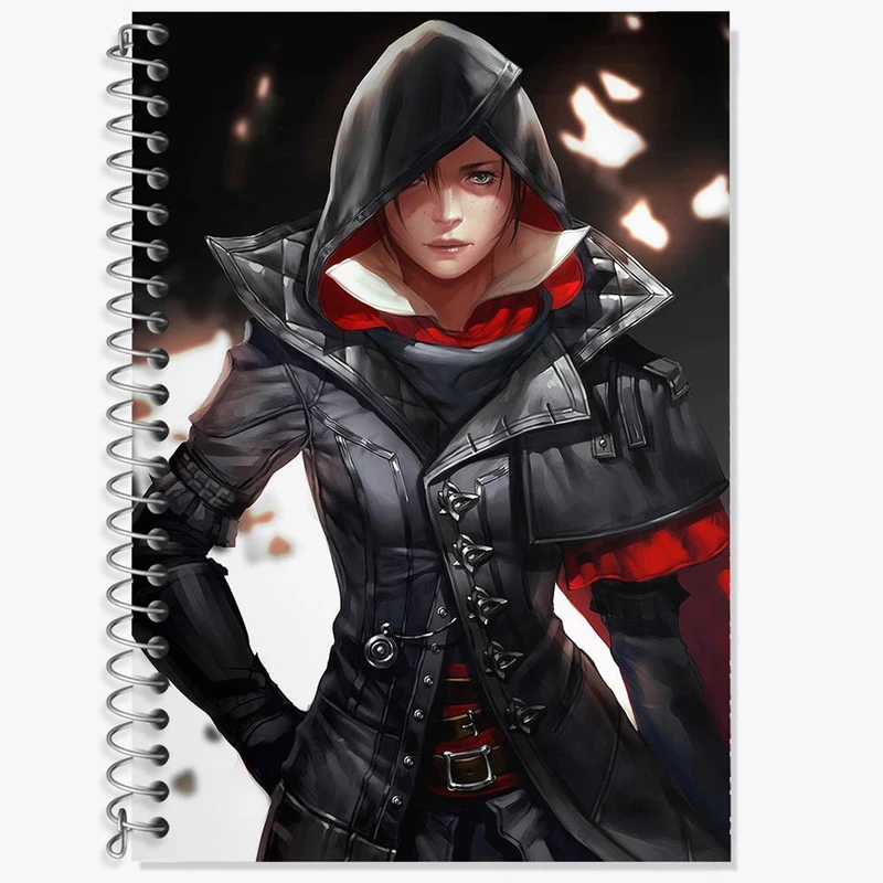دفتر زبان 50 برگ خندالو مدل سه خط طرح بازی اساسینز کرید Assassins Creed کد 27917
