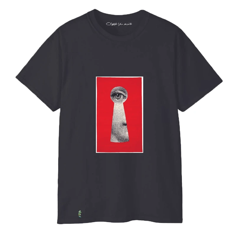 تی‌شرت اورسایز آستین کوتاه مردانه خانه مد سارا خلیلاوی مدل 4069 رنگ مشکی