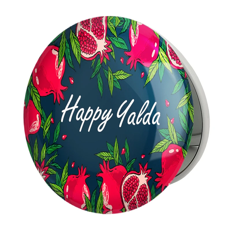 آینه جیبی خندالو طرح شب یلدا مدل تاشو کد 3173 