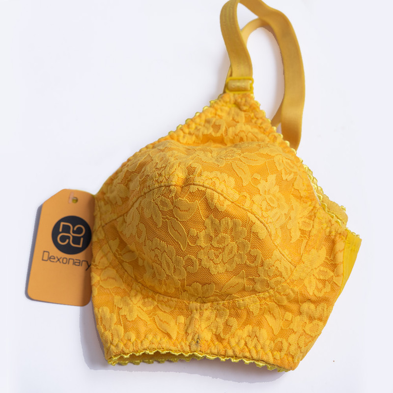 سوتین زنانه دکسونری مدل 355010810 دانتل رنگ زرد