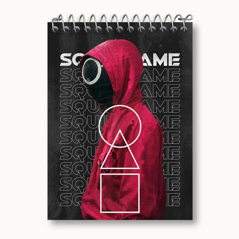 دفتر یادداشت 50 برگ خندالو مدل بازی مرکب Squid Game کد 10802