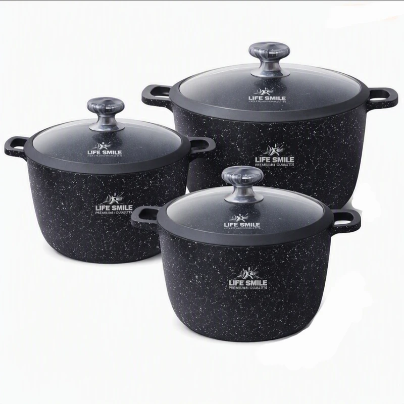 سرویس قابلمه گرانیت 6 پارچه لایف اسمایل مدل LIFEP17-S-6-2