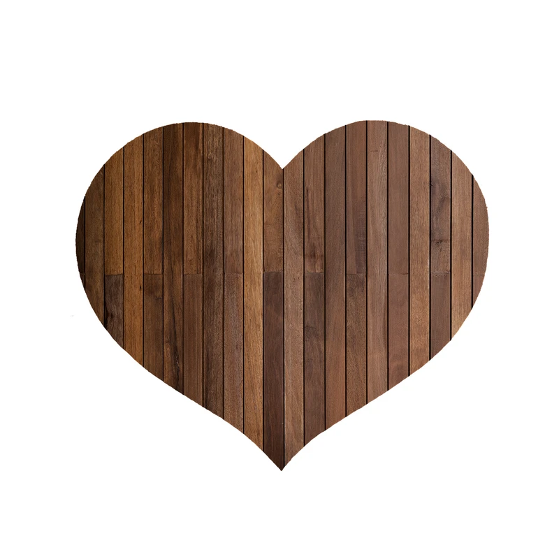 پادری مدل قلب طرح چوب کد 5265 سایز 90x90 سانتی متر 