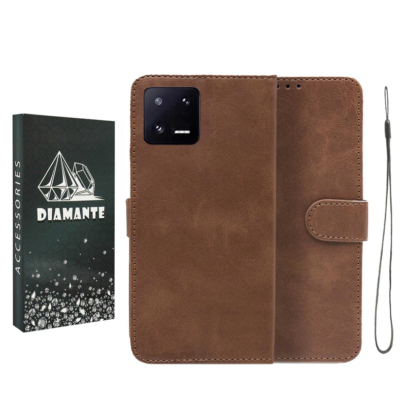  کیف کلاسوری دیامانته مدل Bandaviz Bk مناسب برای گوشی موبایل شیائومی Mi 14 به همراه بند آویز