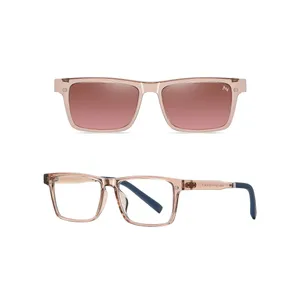 فریم عینک طبی آلبرت وگ مدل CG7703C286P191 Polarized Double Switch مناسب برای انواع صورت به همراه کاور آفتابی