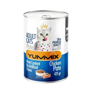 کنسرو غذای گربه بالغ یامیکس مدل پته طعم مرغ وزن 425 گرم