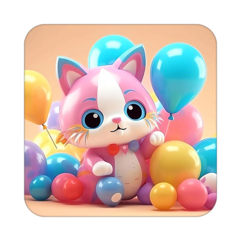 زیر لیوانی کاکتی طرح حیوانات کارتونی مدل mp27709