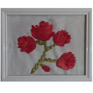 تابلو ربان دوزی مدل گلهای رز