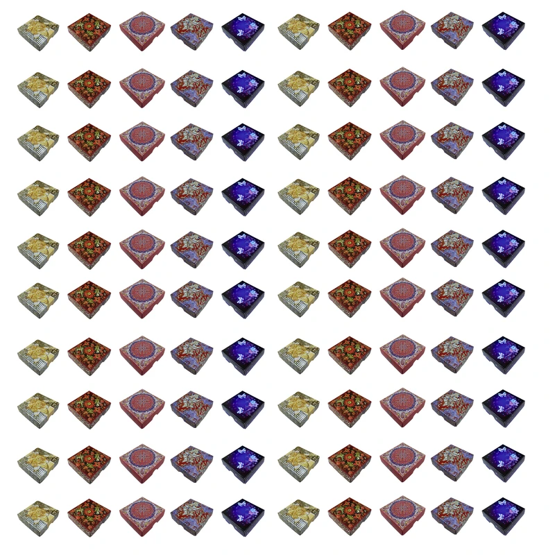 جعبه جواهرات مدل مقوایی کد ZBB بسته 100 عددی