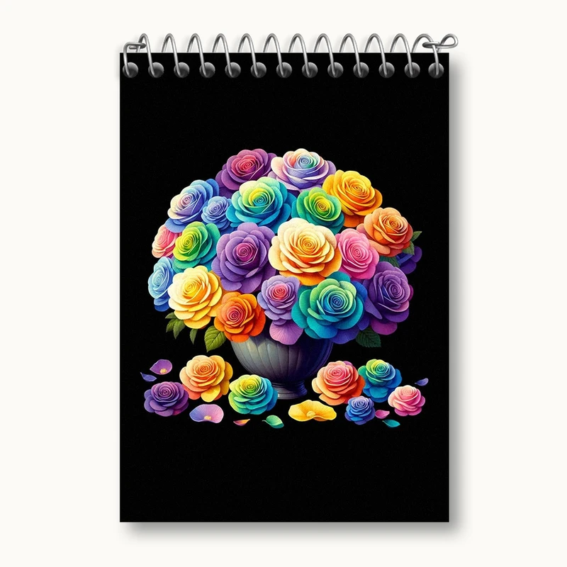 دفتر یادداشت 50 برگ خندالو مدل گلدان گل کد N1236