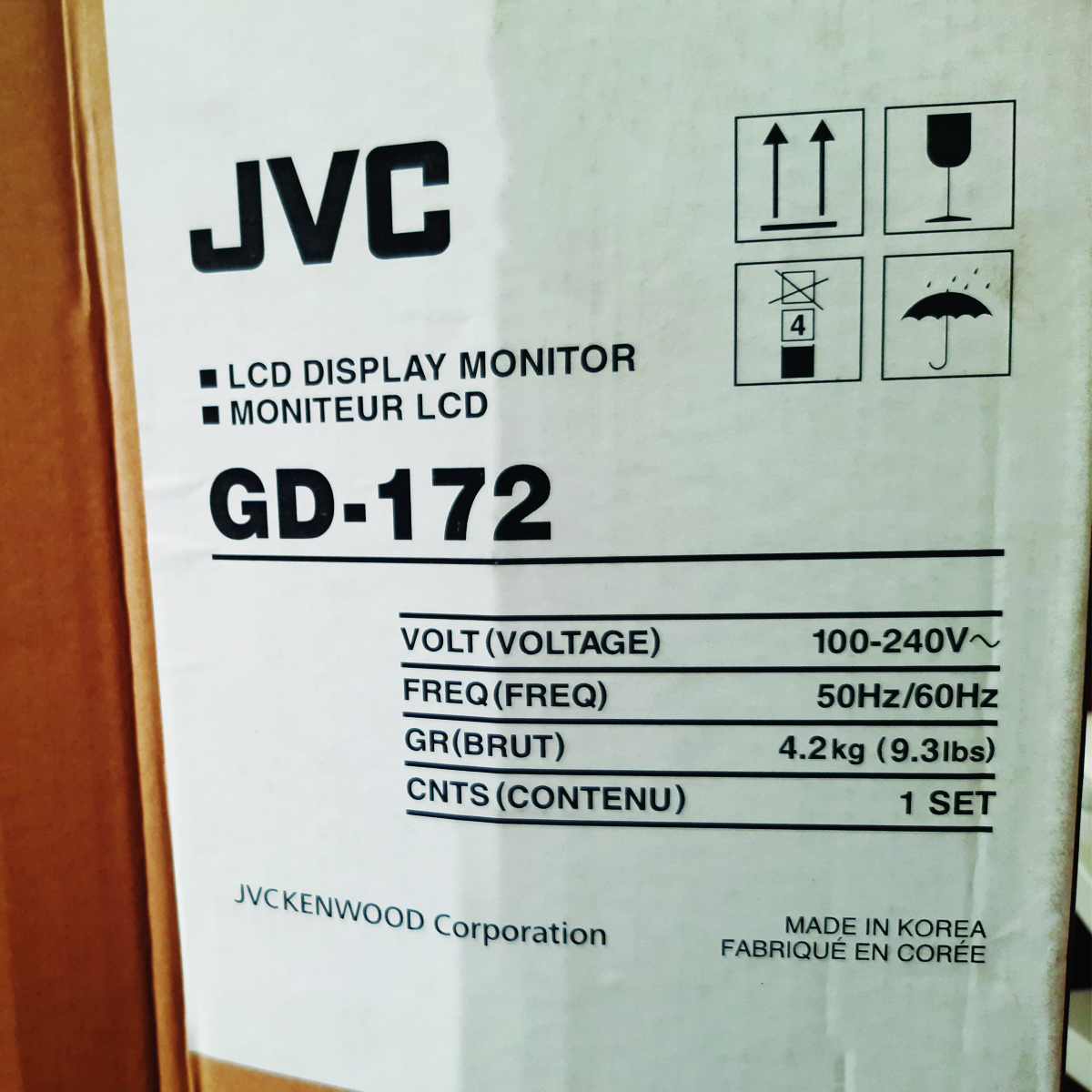 مانیتور صنعتی جی وی سی مدل GD-172 سایز 17 اینچ