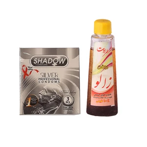 روغن زالو طراوت کد 12 حجم 50 میلی لیتر به همراه کاندوم شادو مدل Silver بسته 3 عددی