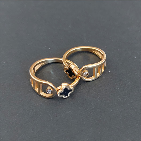 انگشتر دخترانه مدل نگین تخت