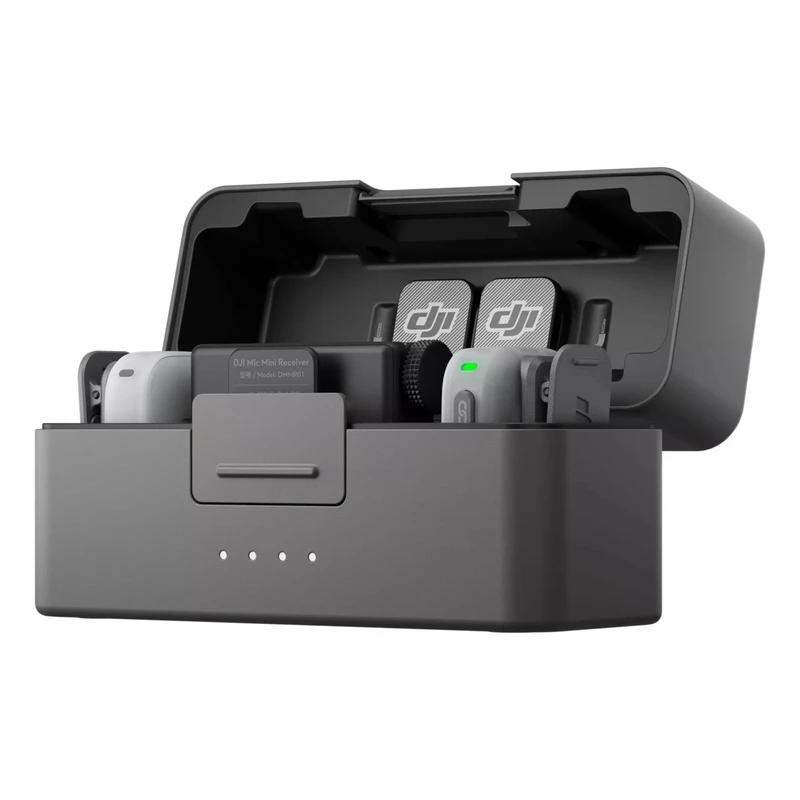 میکروفن یقه ای دی جی آی مدل DJI Mic Mini 2 (2 TX + 1 RX + Charging Case) با درگاه اتصال USB Type-C