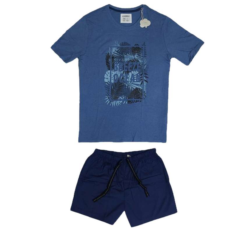 ست تی شرت و شلوارک مردانه لیورجی مدل IAN 312450