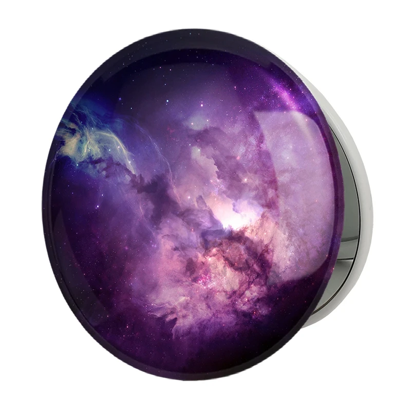 آینه جیبی خندالو طرح کهکشان و سیاره ها مدل تاشو کد 25360 