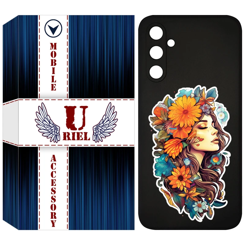کاور یوریل قاب مدل KSH کد 52 طرح دختر مناسب برای گوشی موبایل سامسونگ Galaxy A34