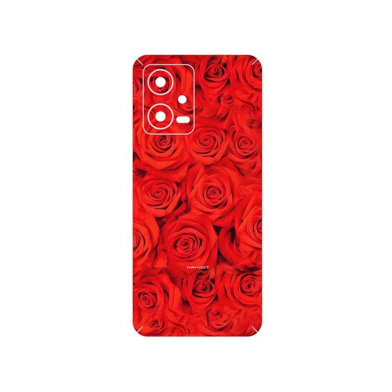برچسب پوششی ماهوت مدل Red_Flower مناسب برای گوشی موبایل شیائومی Poco X5