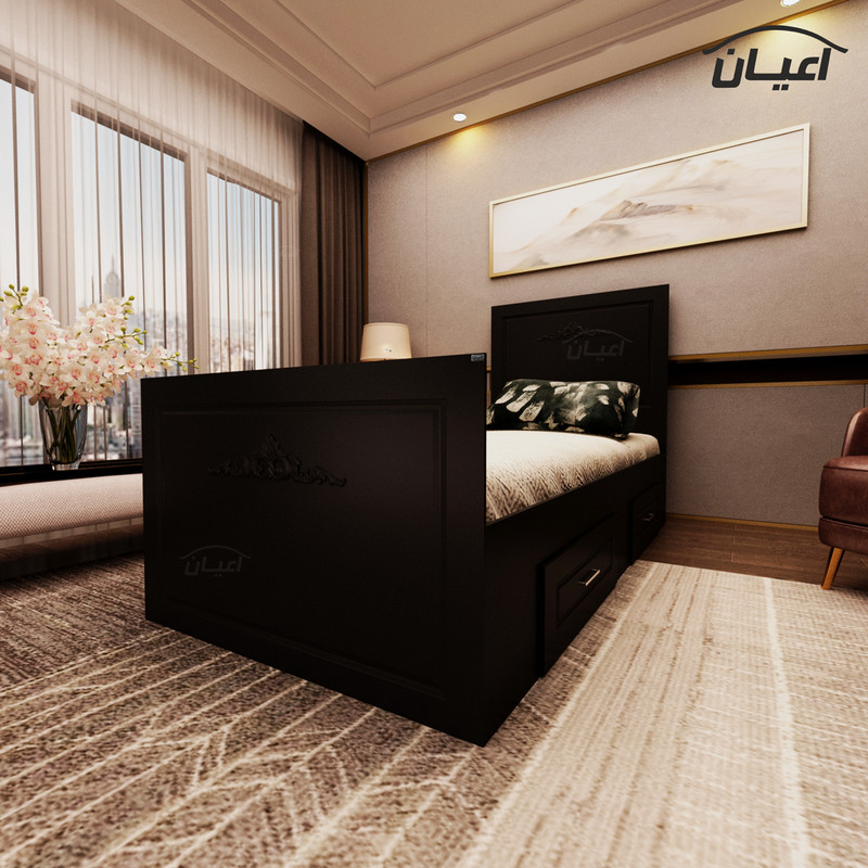 تخت خواب یکنفره اعیان مدل FH400 سایز 90x200 سانتی متر